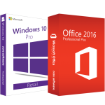 Licențe Windows 10 Pro Retail + Office Pro Plus 2016 (activare online)