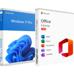 Licențe Windows 11 Pro Retail Full + Office Home 2024 Retail (asociere cont Microsoft)