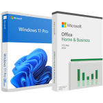 Licențe Windows 11 Pro Retail Full + Office Home and Business 2024 Retail (asociere cont Microsoft)